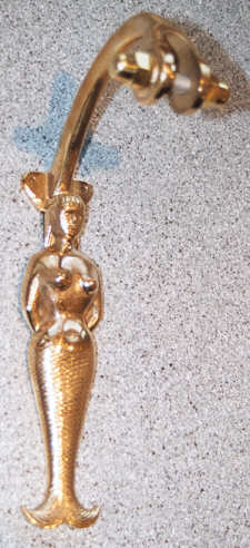 Mermaid Bell bracket best with our M17 and M18 size bells, made of pure bronze and hand tooled